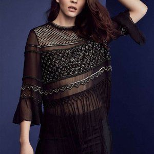 💖HPx2💖Elie Tahari Aislin Embellished Blouse